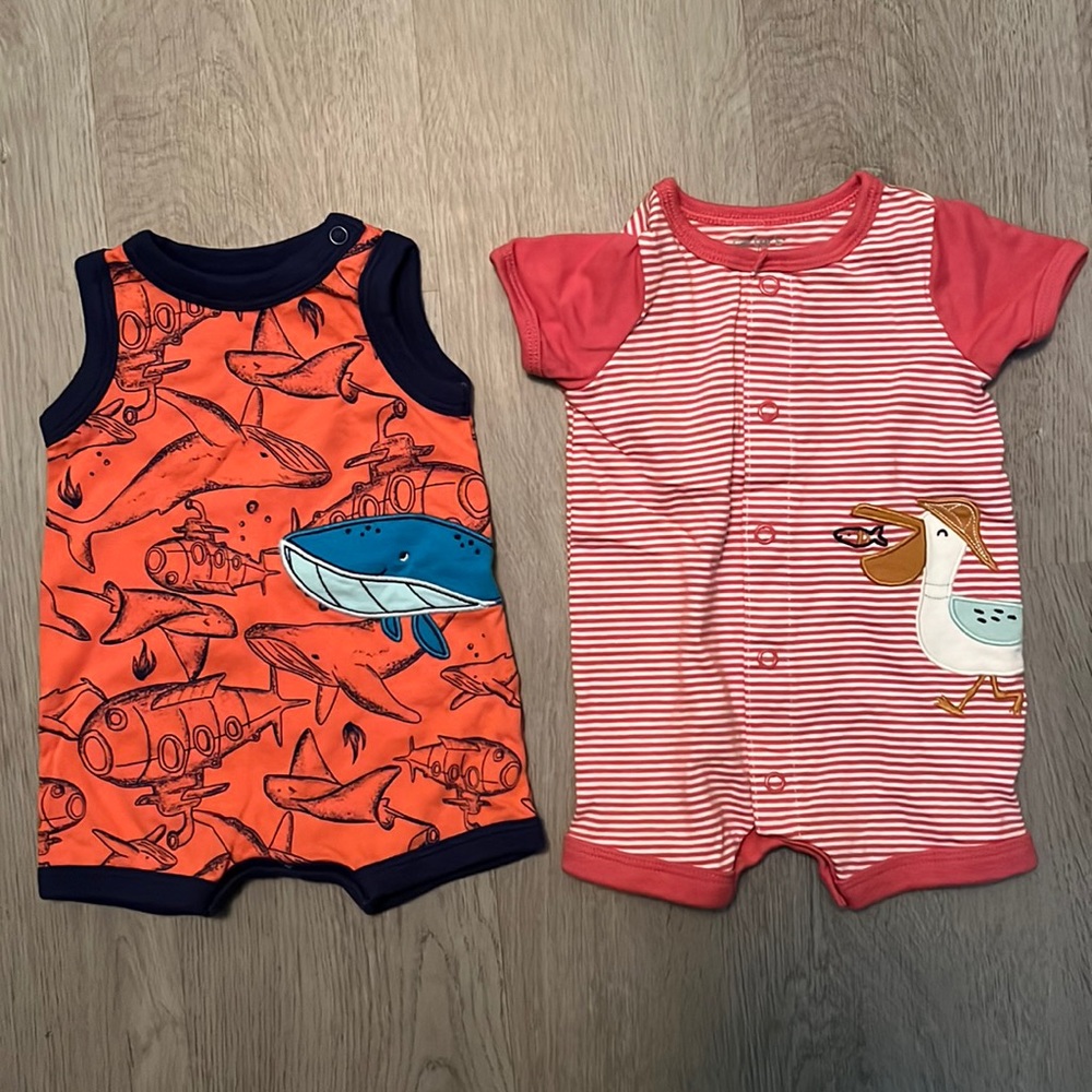 Newborn summer rompers